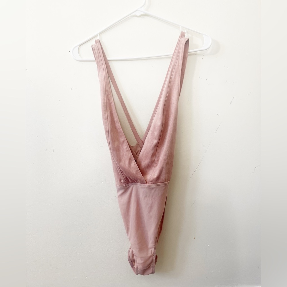 Out From Under Urban Outfitters Dusty Pink Strappy Back Bodysuit